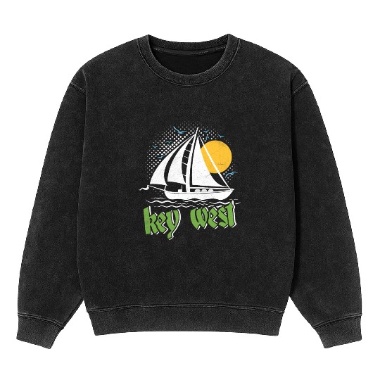 KEY-WEST FLORIDA Sunshine-State West Keys Mineral Wash Sweatshirts