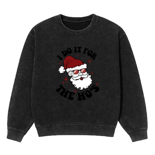 Santa Christmas, Christmas Retro Mineral Wash Sweatshirts