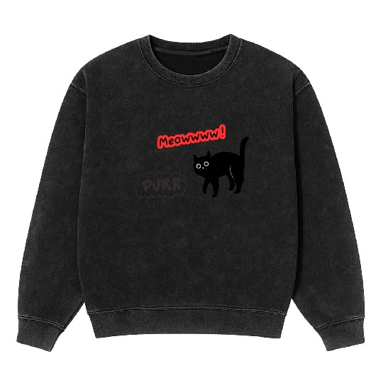 Meow Mineral Wash Sweatshirts
