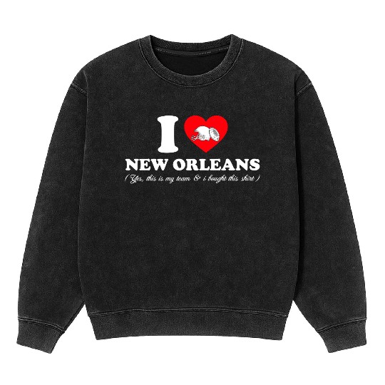 Groovy I Love New Orleans Mineral Wash Sweatshirts