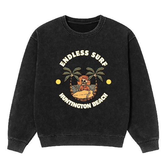 Huntington Beach Endless Surf Mineral Wash Sweatshirts