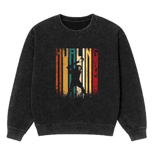 Retro Vintage Hurling Mineral Wash Sweatshirts