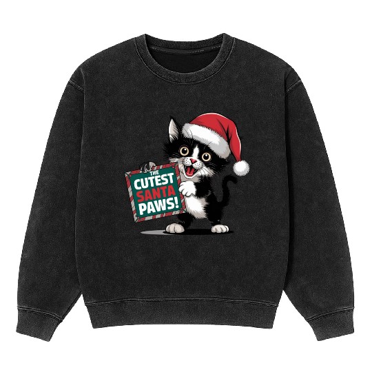 Cutest Santa Paws Mineral Wash Sweatshirts