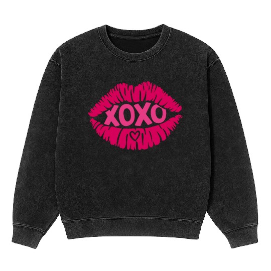 XOXO Valentine Sublimation Mineral Wash Sweatshirts