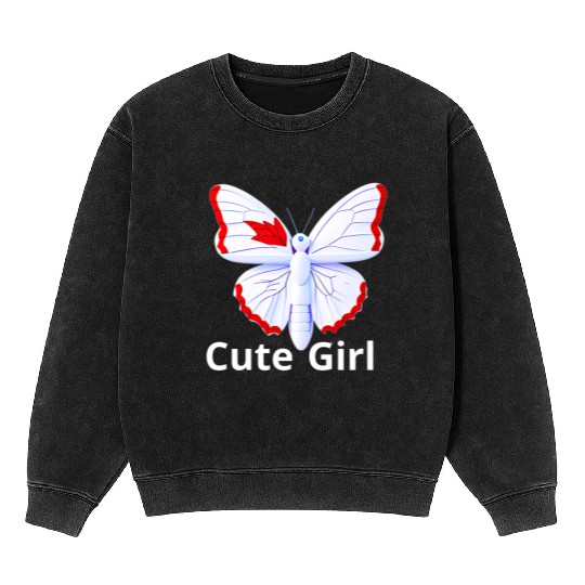 Butterfly Beauty Mineral Wash Sweatshirts