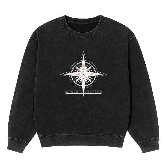 Asatru Valhalla Scandinavian Pride Norsemen Viking Mineral Wash Sweatshirts