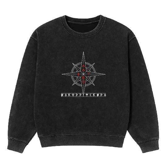 Asatru Valhalla Scandinavian Pride Norsemen Viking Mineral Wash Sweatshirts