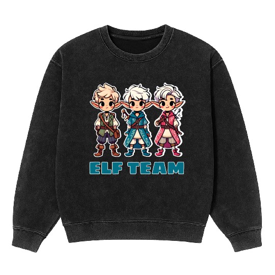 Enchanted Elf Vibes Mineral Wash Sweatshirts