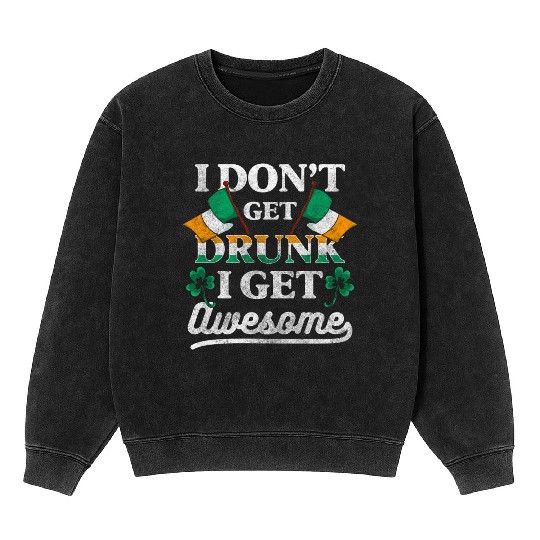 Ireland Vacation Ready Journey St. Patrick Mineral Wash Sweatshirts