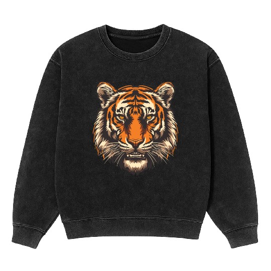 Tiger Design for a Tiger lovers Mineral Wash Sweatshirts