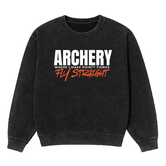 Funny Archery Coach Game Competition for Hunter Mineral Wash Sweatshirts