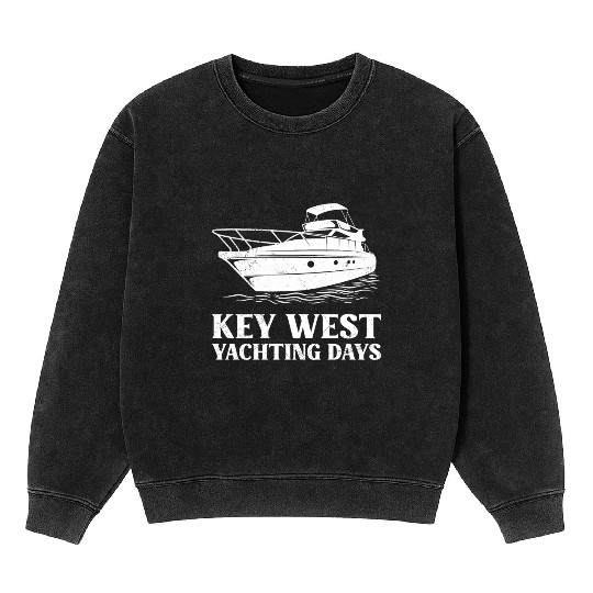 KEY-WEST YACHTING DAYS Florida Keys Sunshine-State Mineral Wash Sweatshirts
