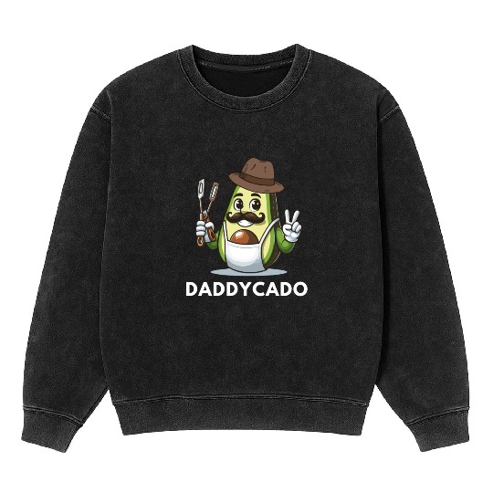 Dads Gift idea for Daddy and Fathers Day Avocado Mineral Wash Sweatshirts