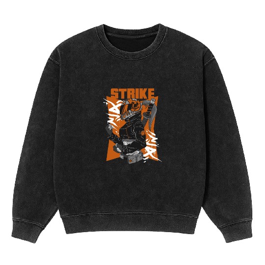 Strike Rebels Street Fashion Mineral Wash Sweatshirts