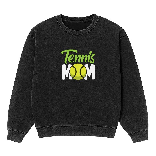 Tennis Mom Passionate Supporter Mineral Wash Sweatshirts