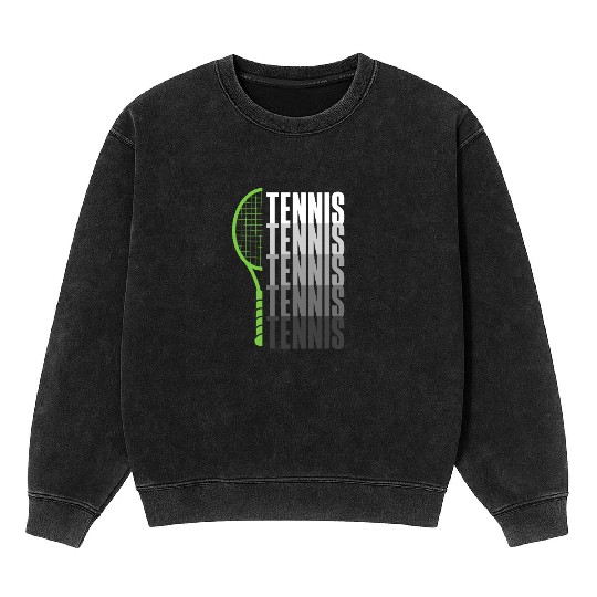 Tennis Enthusiast Passion Reflection Mineral Wash Sweatshirts