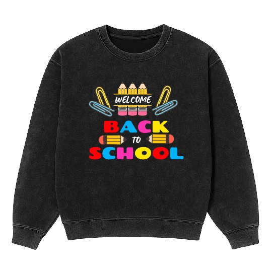 welcome back to school Mineral Wash Sweatshirts