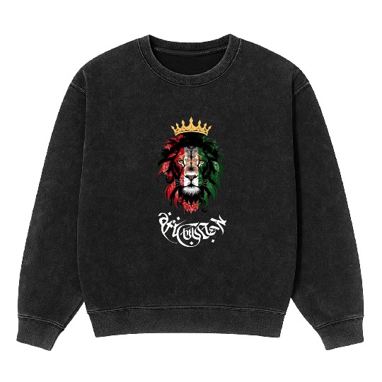 Afghanistan Lion Mineral Wash Sweatshirts