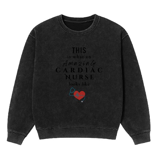 Cardiac Nurse Mineral Wash Sweatshirts