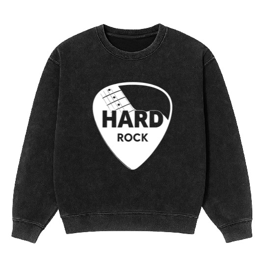 Hard Rock Guitar Pick Mineral Wash Sweatshirts