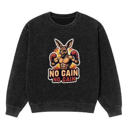 Kangaroo Kickboxing Gym Mineral Wash Sweatshirts