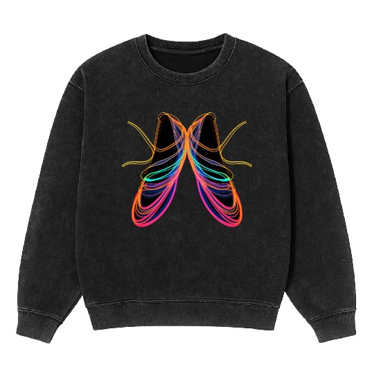 Ballet Shoes Steamwave Art Mineral Wash Sweatshirts