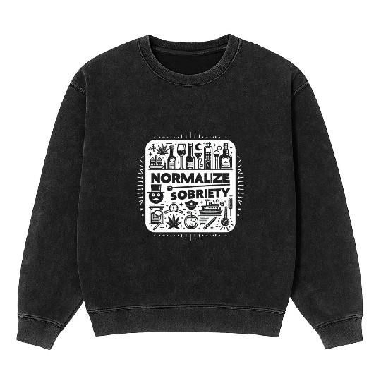 Normalize Sobriety 10 Mineral Wash Sweatshirts
