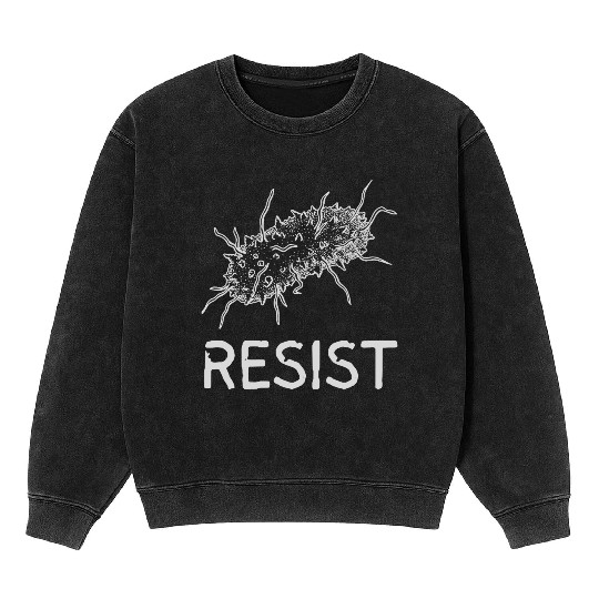 Bacteria Resist Design – Microbiology Science Art Mineral Wash Sweatshirts