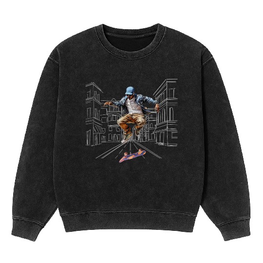 skateboarding Mineral Wash Sweatshirts