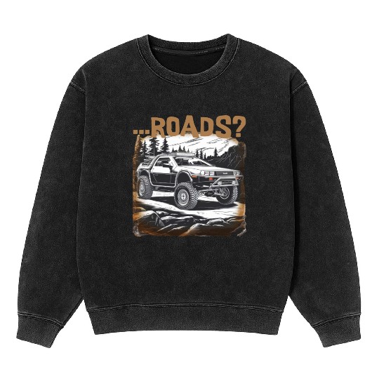 Off-road Delorean Mineral Wash Sweatshirts