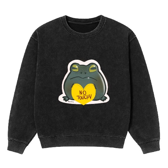 NO Touchy! Grumpy toad. Mineral Wash Sweatshirts