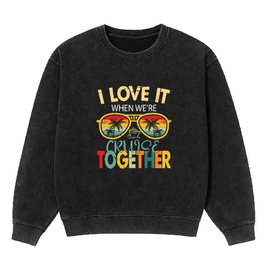 Cruise Squad 2025 Outfits Friends Family Couples M Mineral Wash Sweatshirts