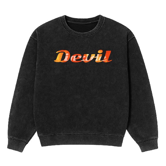 DEVIL INXIDE Mineral Wash Sweatshirts