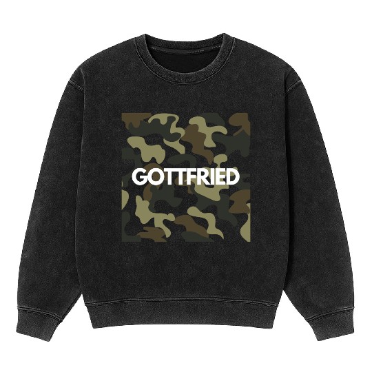 Gottfried Name Mineral Wash Sweatshirts Men Good Quality Camouflage