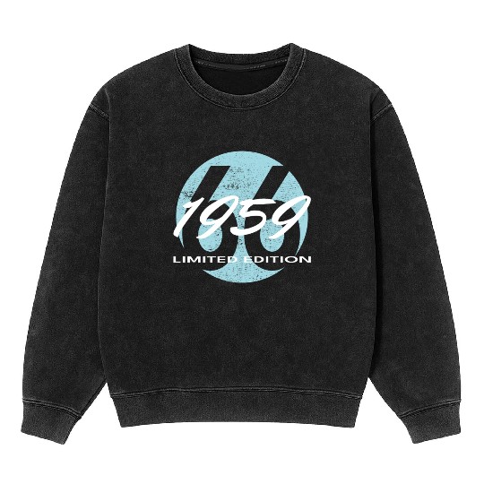 66th birthday men women 66 years 1959 vintage Mineral Wash Sweatshirts