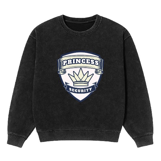 princess security birthday Mineral Wash Sweatshirts