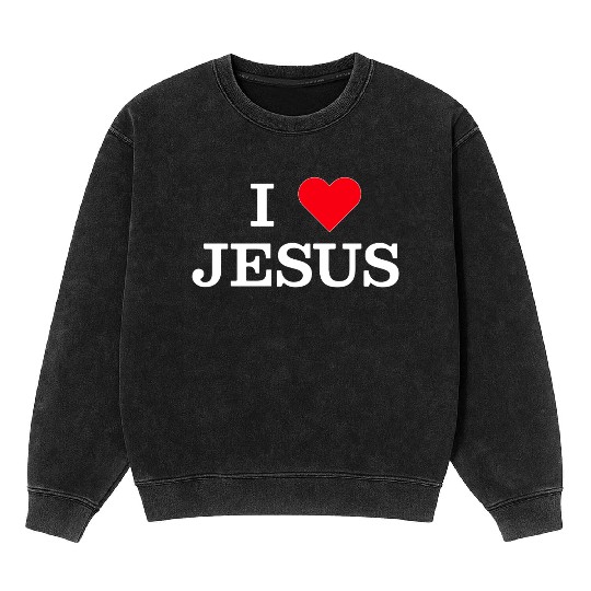I Heart Jesus Mineral Wash Sweatshirts