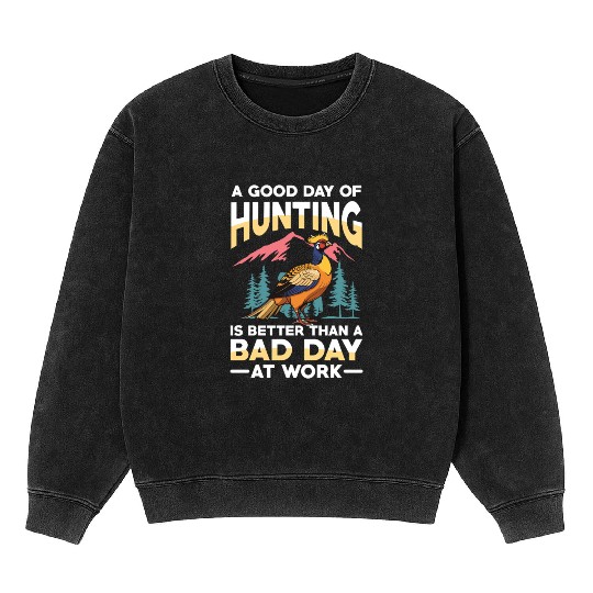 Pheasant Hunting for Hunters Mineral Wash Sweatshirts