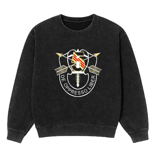 5th Special Forces Group De Oppresso Liber Design Mineral Wash Sweatshirts