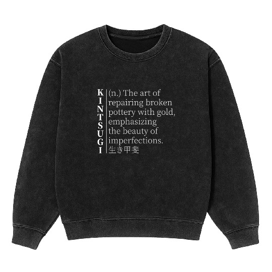 Kintsugi Meaning Pottery Culture Kintsugi Heart Mineral Wash Sweatshirts