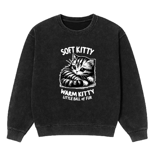 Soft Kitty (dark) Mineral Wash Sweatshirts