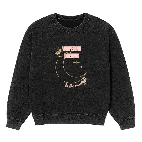 Wispering Dreams Moon Fairy Mineral Wash Sweatshirts