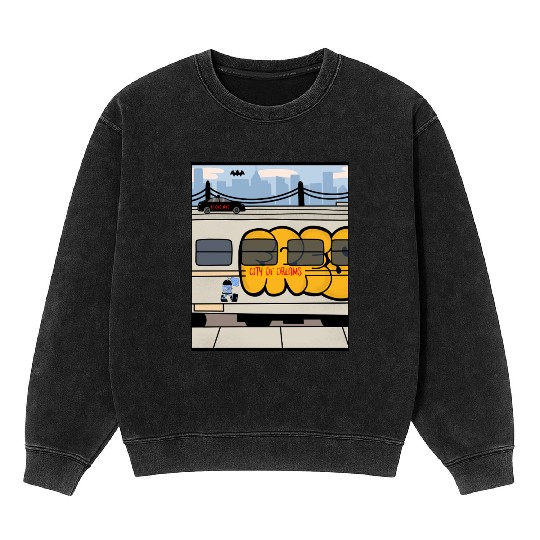 New York City – City of Dreams | NYC Skyline Mineral Wash Sweatshirts