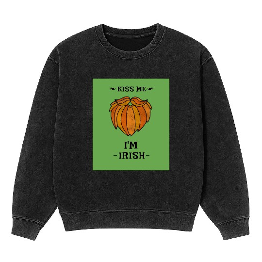 Kiss Me Im Irish Mineral Wash Sweatshirts