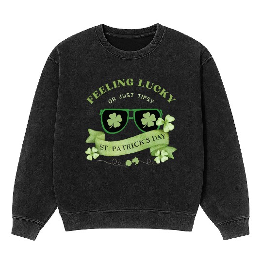 Feeling Lucky or Just Tipsy – St. Patrick’s Day Mineral Wash Sweatshirts
