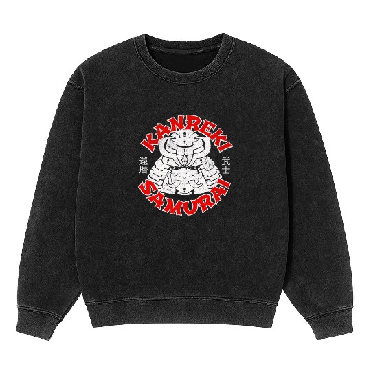 Kanreki 60th Birthday Japanese Samurai Mineral Wash Sweatshirts