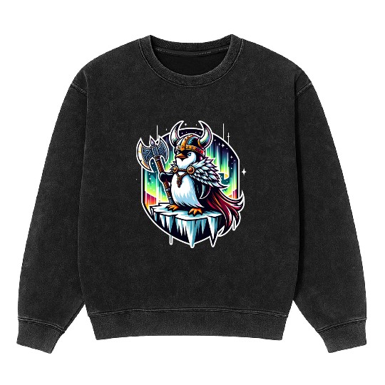 Viking Penguin Conquering Northern Lights Mineral Wash Sweatshirts