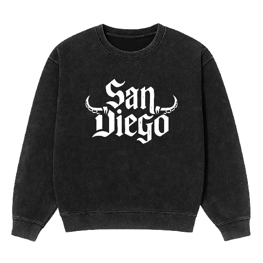 SAN DIEGO Fusing gothic aesthetics Mineral Wash Sweatshirts