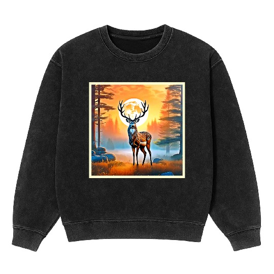 Golden Deer Twilight Peak Mineral Wash Sweatshirts