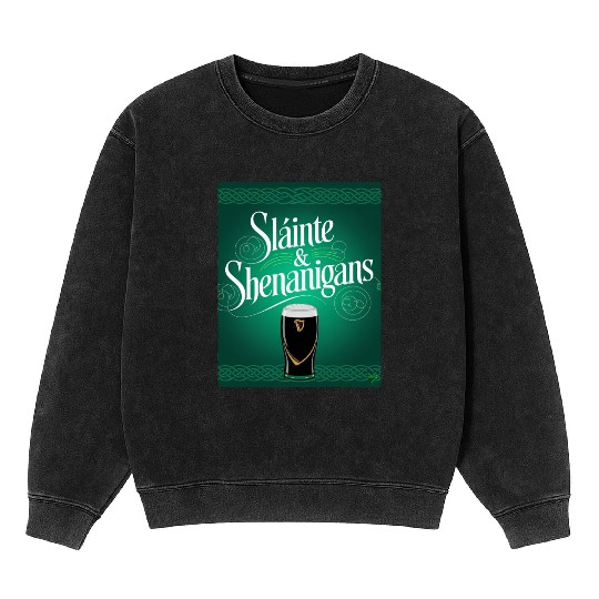 Slainte And Shenanigans Mineral Wash Sweatshirts